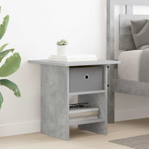 Нощно шкафче Циментено сиво 41 x 40 x 45 см Инженерно дърво