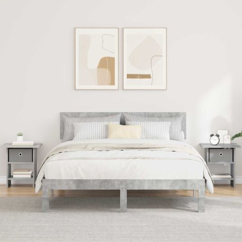 Нощно шкафче с чекмедже 2 pcs Циментено сиво 41 x 40 x 45 см