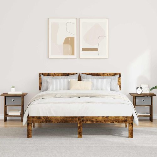 Нощно шкафче 2 pcs Димян дъб 41 x 40 x 45 см Инженерно дърво