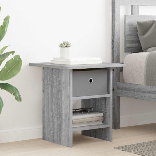 Нощно шкафче Сив Сонома 41 x 40 x 45 см Инженерно дърво