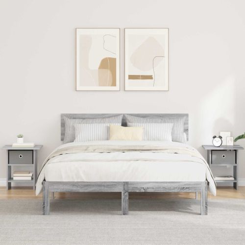 Нощно шкафче 2 pcs Сив Сонома 41 x 40 x 45 см Инженерно дърво