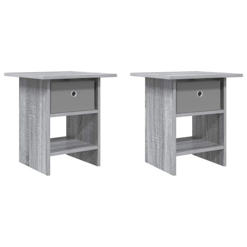 Нощно шкафче 2 pcs Сив Сонома 41 x 40 x 45 см Инженерно дърво