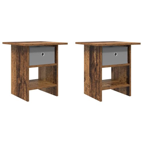 Нощно шкафче 2 pcs Старо дърво 41 x 40 x 45 см Инженерно дърво