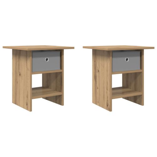 Нощно шкафче 2 pcs Дъб 41 x 40 x 45 см Инженерно дърво