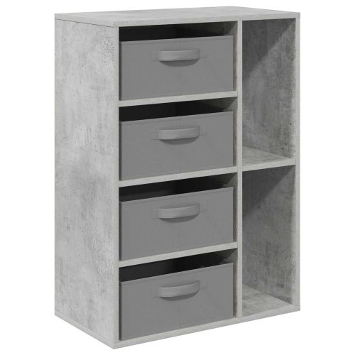 Служебен шкаф с чекмедже Циментено сиво 60 x 33,5 x 84 см