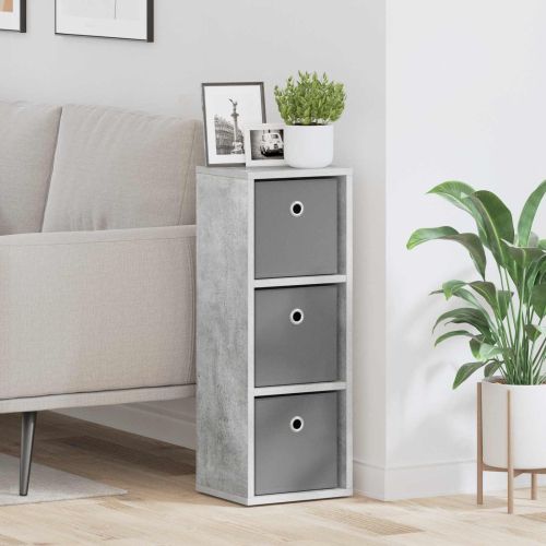 Служебен шкаф с чекмедже Циментено сиво 25,5 x 22 x 69,5 см