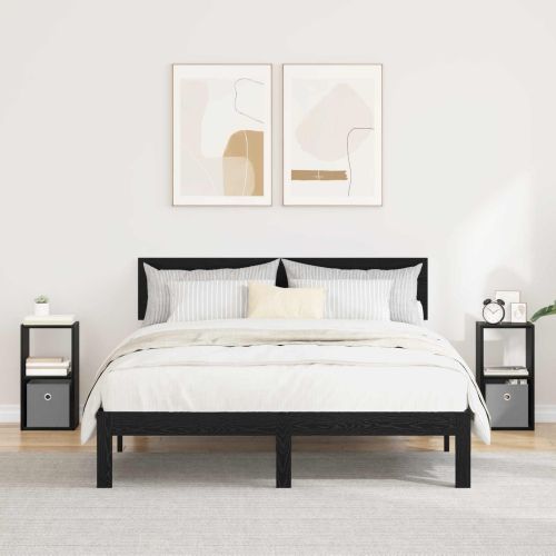 Нощно шкафче с чекмедже 2 pcs Черния дъб 25,5 x 22 x 49,5 см