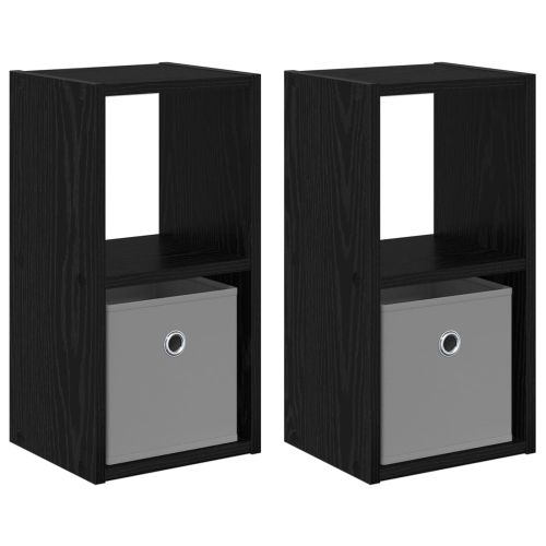 Нощно шкафче с чекмедже 2 pcs Черния дъб 25,5 x 22 x 49,5 см