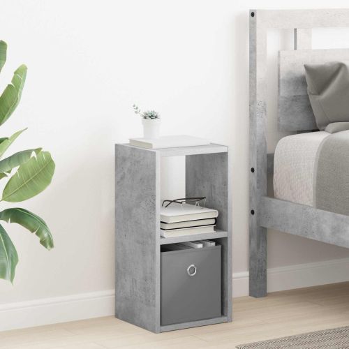 Нощно шкафче Циментено сиво 25,5 x 22 x 49,5 см Инженерно дърво