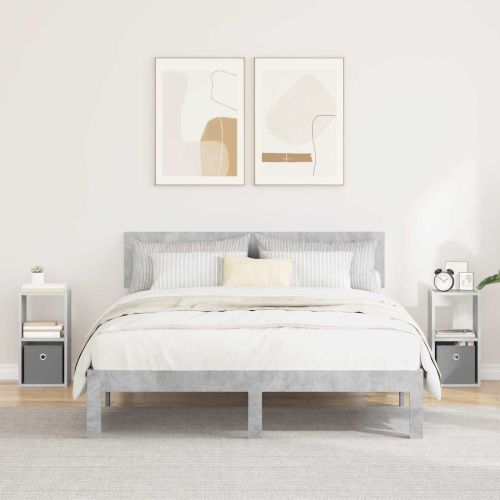 Нощно шкафче 2 pcs Циментено сиво 25,5 x 22 x 49,5 см