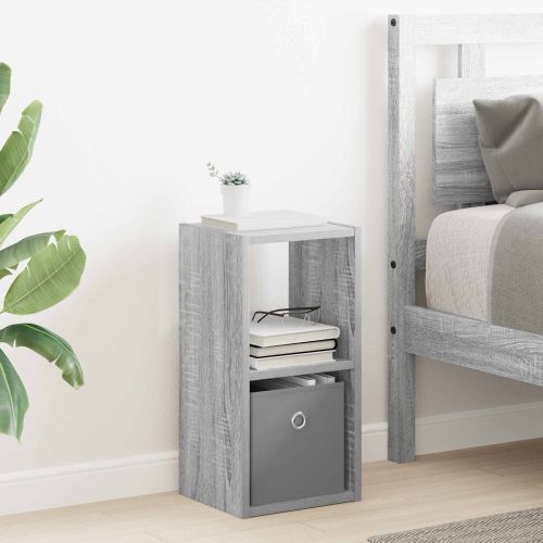 Нощно шкафче Сив Сонома 25,5 x 22 x 49,5 см Инженерно дърво