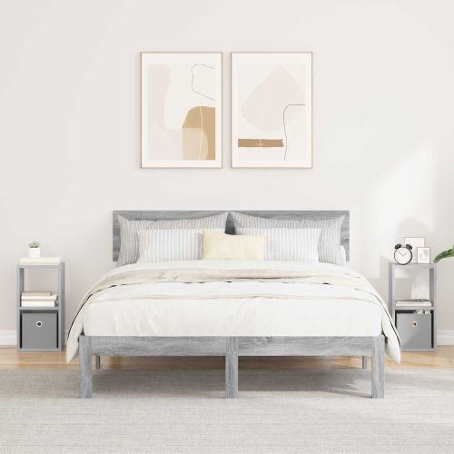 Нощно шкафче с чекмедже 2 pcs Сив Сонома 25,5 x 22 x 49,5 см