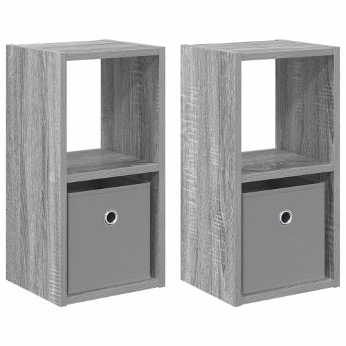 Нощно шкафче с чекмедже 2 pcs Сив Сонома 25,5 x 22 x 49,5 см