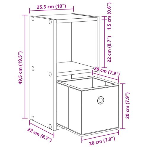Нощно шкафче с чекмедже Дъб 25,5 x 22 x 49,5 см Инженерно дърво