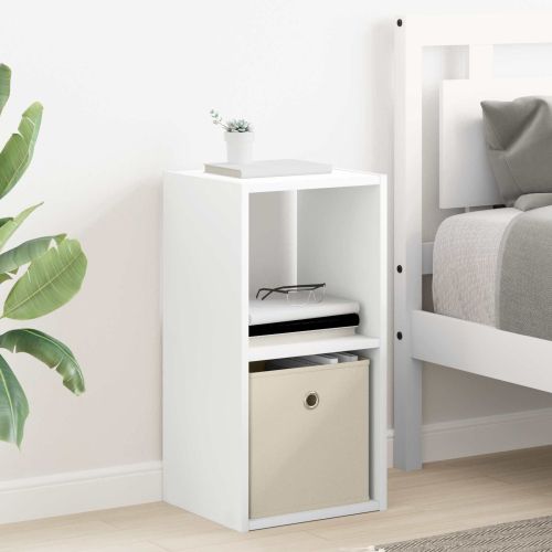Нощно шкафче Бяло 30,5 x 27 x 59,5 см Инженерно дърво