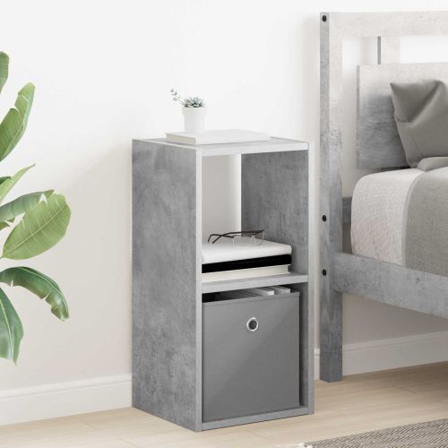 Нощно шкафче Циментено сиво 30,5 x 27 x 59,5 см Инженерно дърво