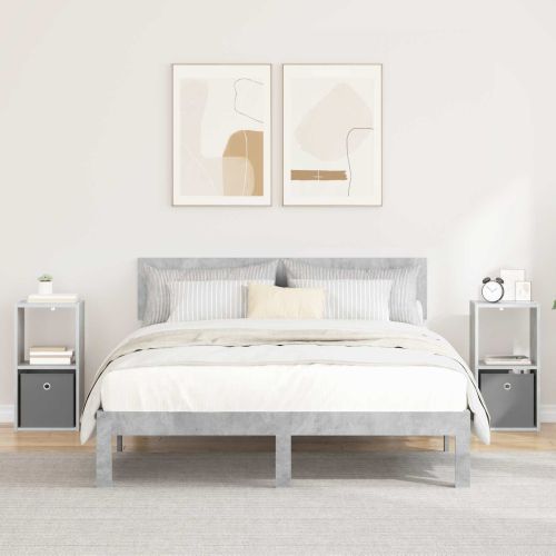 Нощно шкафче 2 pcs Циментено сиво 30,5 x 27 x 59,5 см