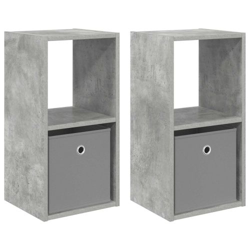 Нощно шкафче 2 pcs Циментено сиво 30,5 x 27 x 59,5 см
