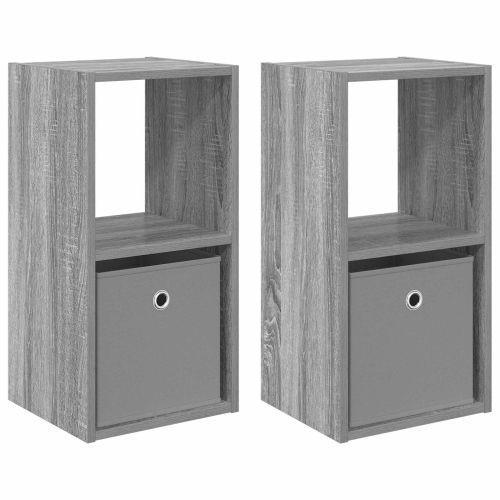 Нощно шкафче с чекмедже 2 pcs Сив Сонома 30,5 x 27 x 59,5 см