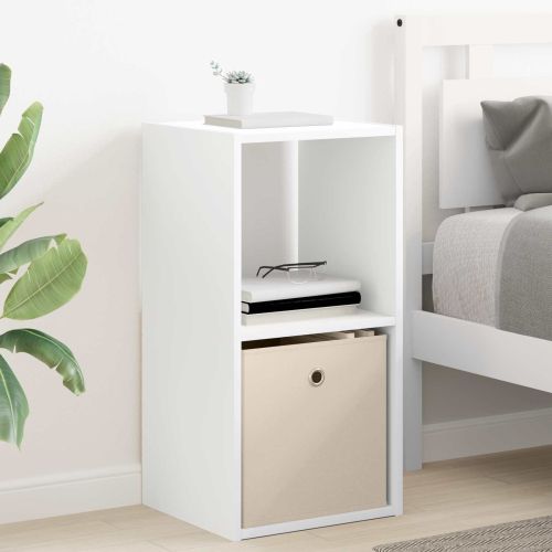 Нощно шкафче с чекмедже Бяло 35 x 32 x 68,5 см Инженерно дърво
