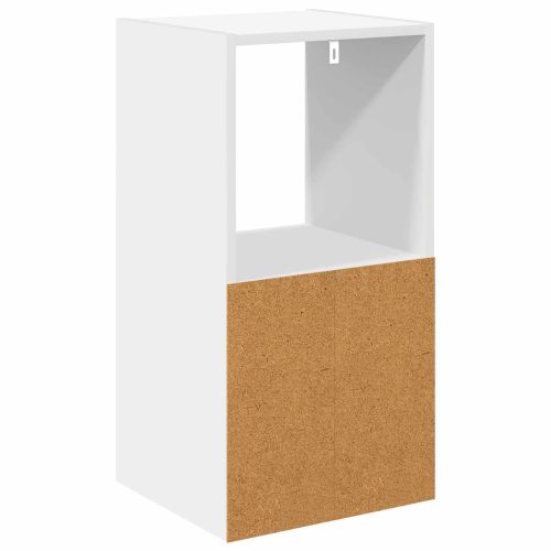 Нощно шкафче с чекмедже Бяло 35 x 32 x 68,5 см Инженерно дърво