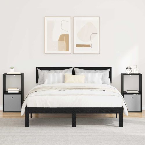 Нощно шкафче 2 pcs Черния дъб 35 x 32 x 68,5 см Инженерно дърво