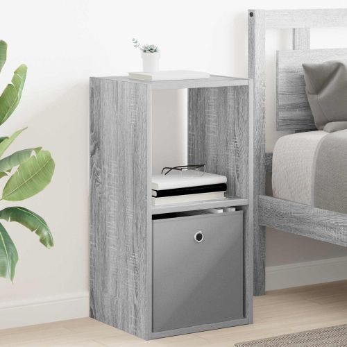 Нощно шкафче Сив Сонома 35 x 32 x 68,5 см Инженерно дърво