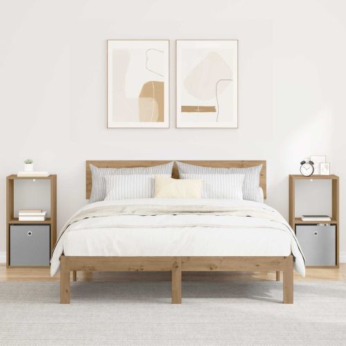 Нощно шкафче 2 pcs Дъб 35 x 32 x 68,5 см Инженерно дърво