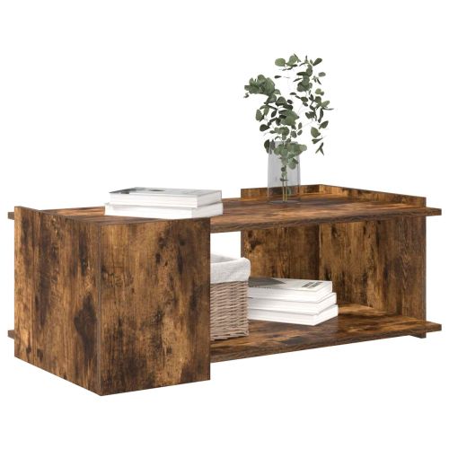 Масичка за кафе Опушен дъб 90 x 50 x 33 см Инженерна дървесина