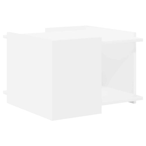 Масичка за кафе Бяло 50,5 x 50 x 33 см Инженерна дървесина