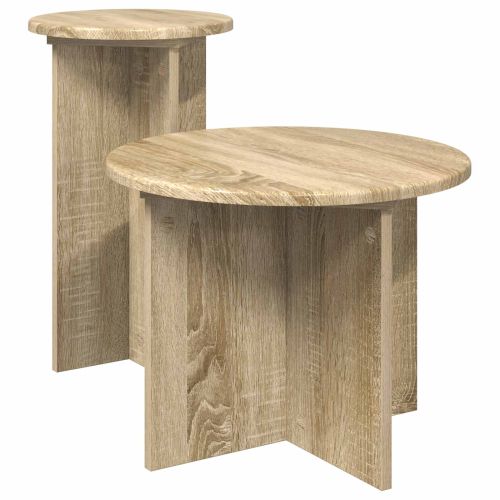 Комплект помощни маси 2 pcs Дъб сонома Инженерна дървесина