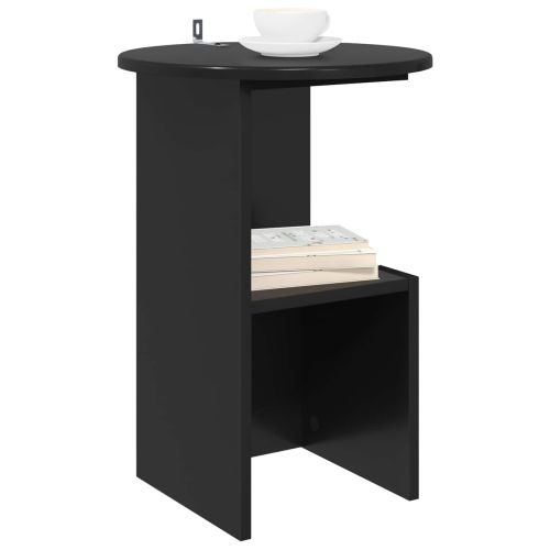 Странична маса Черен дъб Ø 39,5 x 55 см Инженерна дървесина