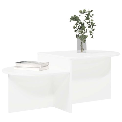 Масичка за кафе Бяло 100 x 50 x 40 cm Инженерна дървесина