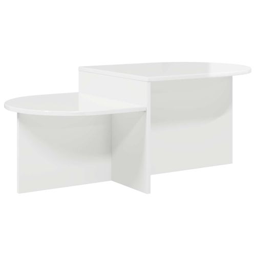 Масичка за кафе Бял гланц 100 x 50 x 40 cm Инженерна дървесина