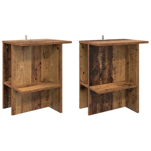 Масичка за кафе 2 pcs Старо дърво 40 x 30 x 49 см