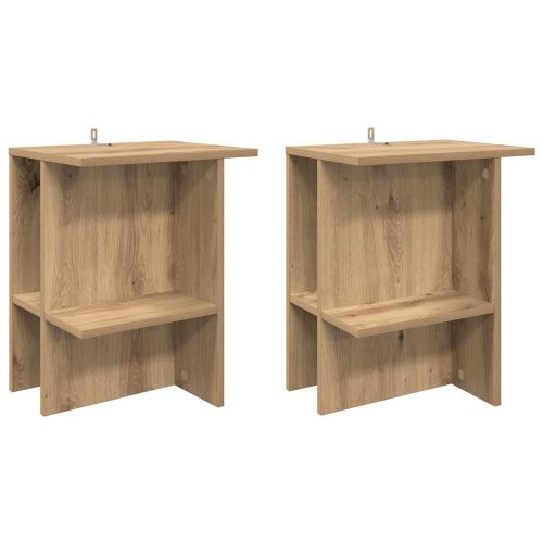 Масичка за кафе 2 pcs Дъб артизан 40 x 30 x 49 см