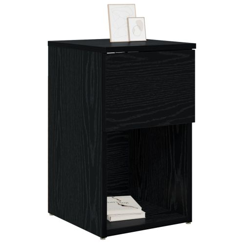 Шкаф за легло 2 pcs Черен дъб 29 х 31,5 х 49 см