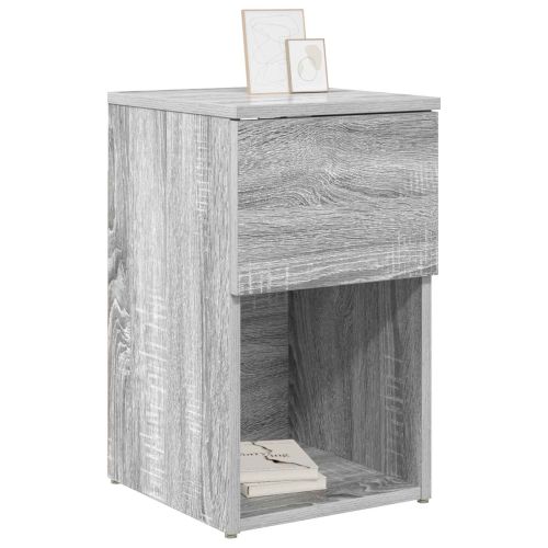 Шкаф за легло 2 pcs Сива сонома 29 х 31,5 х 49 см