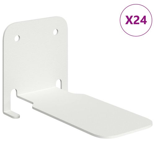 Плаващ рафт с рафт със съхранение 24 pcs Бял 6 x 10,8 x 6,6 см