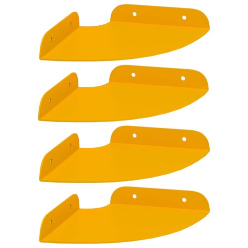 Плаващ рафт с рафт 4 pcs Горчично жълто 15 x 15 x 2 см