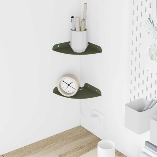 Плаващ рафт с рафт 2 pcs Маслинено зелено 15 x 15 x 2 см