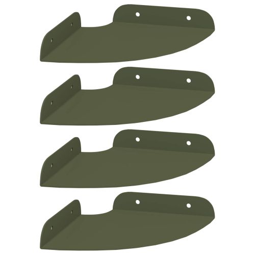 Плаващ рафт с рафт 4 pcs Маслинено зелено 15 x 15 x 2 см