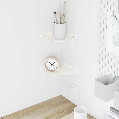 Плаващ рафт с рафт със съхранение 2 pcs Бял 15 x 15 x 2 см