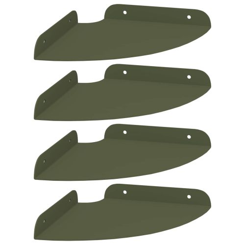 Плаващ рафт с рафт 4 pcs Маслинено зелено 18 x 18 x 2 см