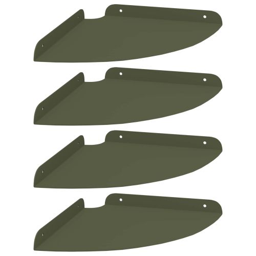 Плаващ рафт с рафт 4 pcs Маслинено зелено 24 x 24 x 2 см