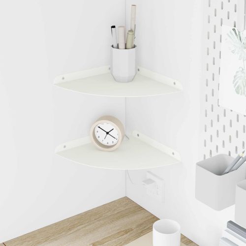 Плаващ рафт с рафт със съхранение 2 pcs Бял 24 x 24 x 2 см