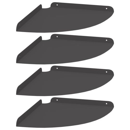 Плаващ рафт с рафт със съхранение 4 pcs Черен 30 x 30 x 2 см