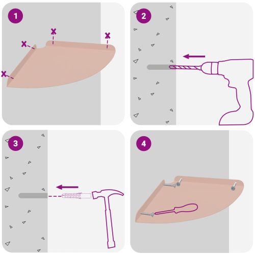 Плаващ рафт с рафт със съхранение 4 pcs Розово 30 x 30 x 2 см