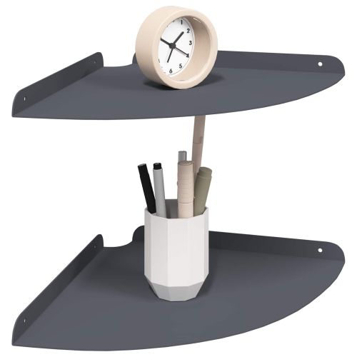 Плаващ рафт с рафт със съхранение 2 pcs Антрацит 30 x 30 x 2 см