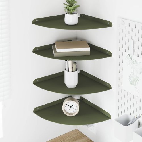 Плаващ рафт с рафт 4 pcs Маслиненозелен 30 x 30 x 2 см